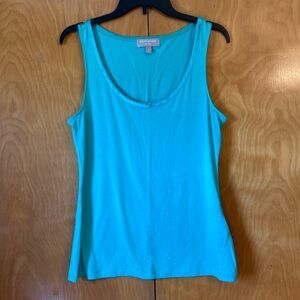 Banana Republic Tencel Blend Green Tank Top Scoop Neck Classic. Size M